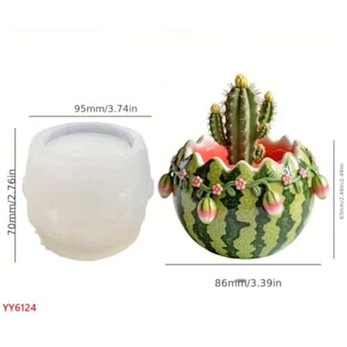 YY6124 Karpuz Saksı Silikon Kalıp